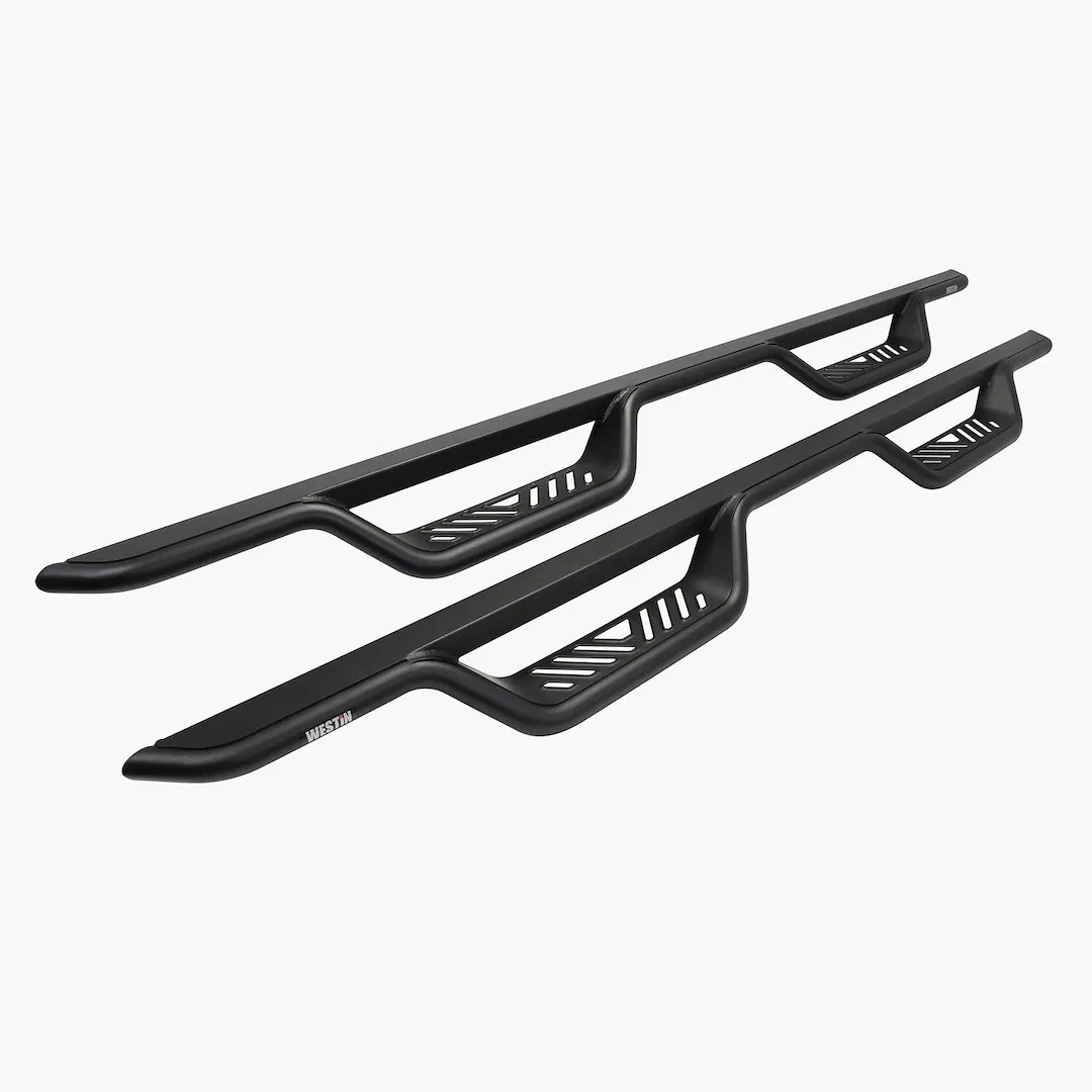 20-11955 – WESTIN Nerf Bar, With Drop Down Steps 1-1/2 Inch Mandrel Bent Textured Powder Coat Black Steel With Welded...